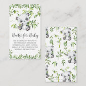 Niedliche Panda Greenery Baby Shower Books for Bab Begleitkarte (Vorne/Hinten)