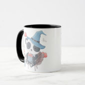 Niedliche Panda Hexe umrahmte Wolken Halloween-Tas Tasse (Vorderseite Links)