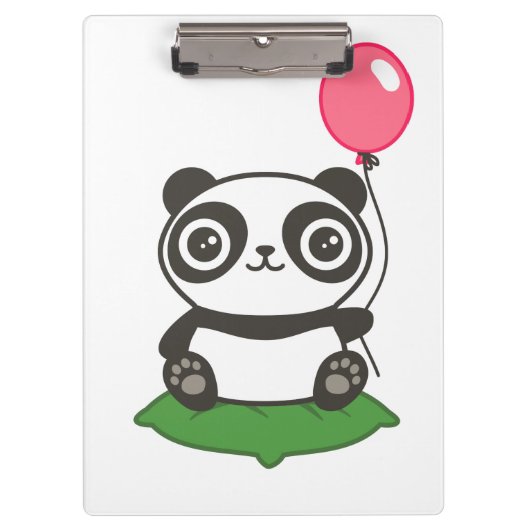 Niedliche Panda-Illustration Klemmbrett (Vorderseite)