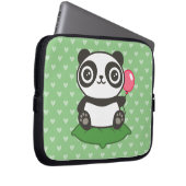 Niedliche Panda-Illustration Laptopschutzhülle (Vorne Rechts)
