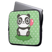 Niedliche Panda-Illustration Laptopschutzhülle (Vorderseite Links)
