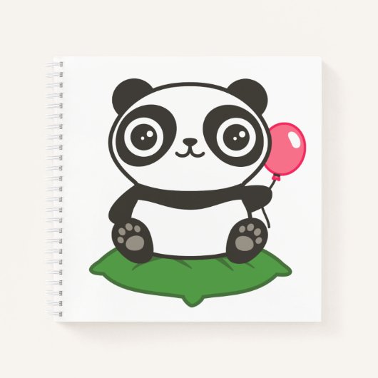 Niedliche Panda-Illustration Notizblock (Vorderseite)