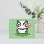 Niedliche Panda-Illustration Postkarte (Stehend Vorderseite)
