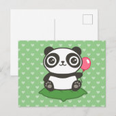 Niedliche Panda-Illustration Postkarte (Vorne/Hinten)