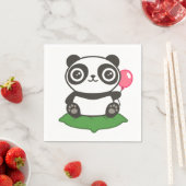 Niedliche Panda-Illustration Serviette (Beispiel)