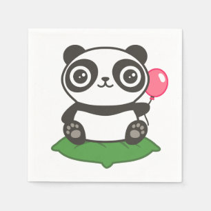 Niedliche Panda-Illustration Serviette