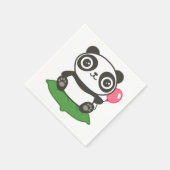 Niedliche Panda-Illustration Serviette (Ecke)