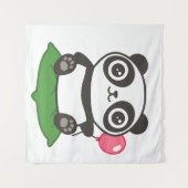 Niedliche Panda-Illustration Wandteppich (Vorderseite (Horizontal))