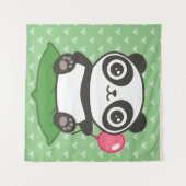 Niedliche Panda-Illustration Wandteppich (Vorderseite (Horizontal))
