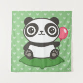 Niedliche Panda-Illustration Wandteppich (Vorderseite)