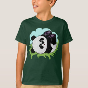 Niedliche Panda-individuelle Name-Kleidung T-Shirt