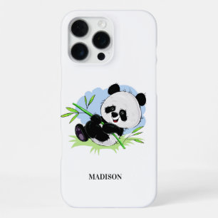 Niedliche Panda individuelle Name-Telefonfälle iPhone 16 Pro Max Hülle