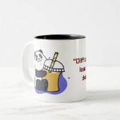 Niedliche Panda-Kaffee-Tasse Zweifarbige Tasse (Vorderseite Links)