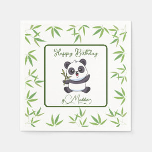 Niedliche Panda Kiddie Geburtstagsparty Serviette