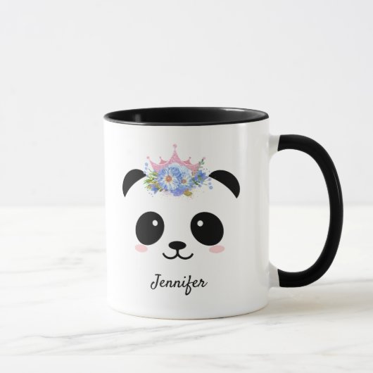 Niedliche Panda Königin personalisiert Tasse (Rechts)