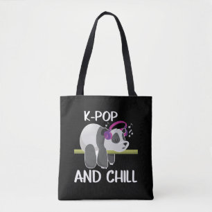 Niedliche Panda Kopfhörer Korea Pop Lover K-Pop M Tasche