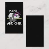Niedliche Panda Kopfhörer Korea Pop Lover K-Pop Mu Visitenkarte (Vorne/Hinten)