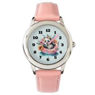 Niedliche Panda-Kühlung in einer Innentröhre Armbanduhr