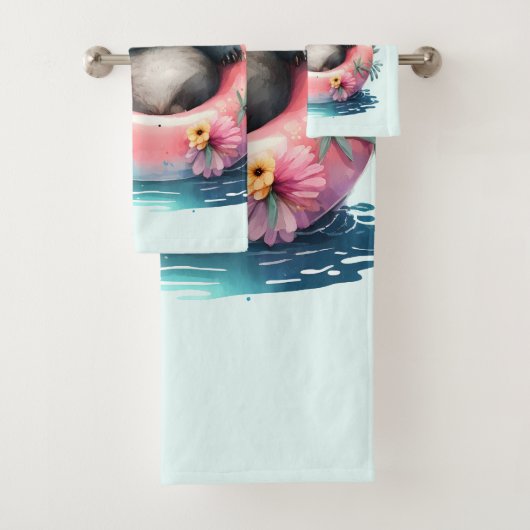 Niedliche Panda-Kühlung in einer Innentröhre Badhandtuch Set (Insitu)