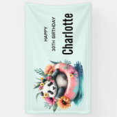 Niedliche Panda-Kühlung in einer Innentröhre Gebur Banner (Vertikal)