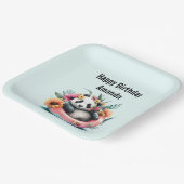 Niedliche Panda-Kühlung in einer Innentröhre Gebur Pappteller (Gewinkelt)