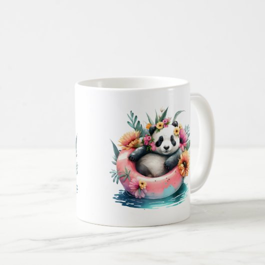 Niedliche Panda-Kühlung in einer Innentröhre Kaffeetasse (VorderseiteRechts)