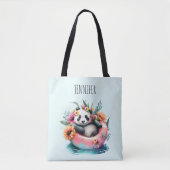 Niedliche Panda-Kühlung in einer Innentröhre Tasche (Vorderseite)