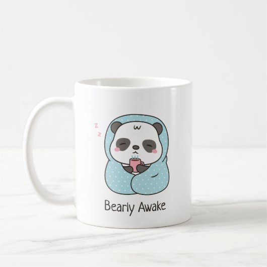 Niedliche Panda mit Blanket-Früh-Puppe Kaffeetasse (Links)