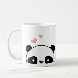 Niedliche Panda Monogram Script Kaffeetasse