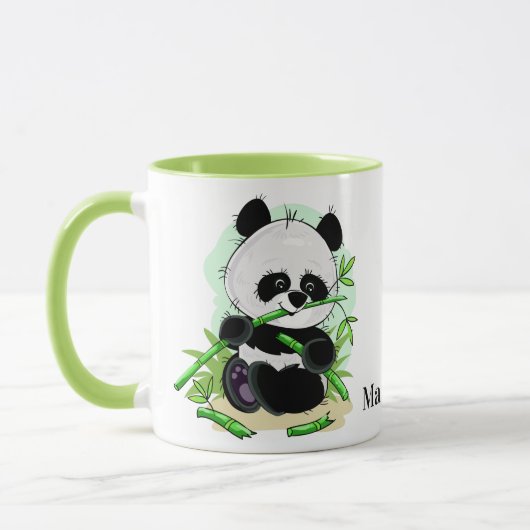 Niedliche Panda-Name-Tassen Tasse (Links)
