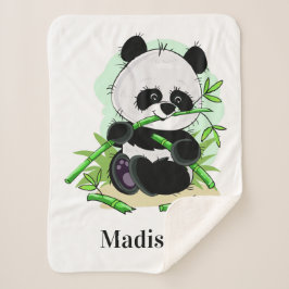 Niedliche Panda-Namedecken Sherpadecke