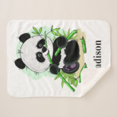 Niedliche Panda-Namedecken Sherpadecke (Vorderseite (Horizontal))