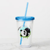 Niedliche Panda-Nametrommeln 1/2 Acryltrinkbecher (Rückseite)