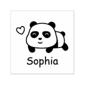 Niedliche Panda Personalisiert Name Ink Briefmarke Permastempel (Design)