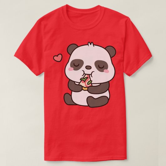 Niedliche Panda Pizza T-Shirt (Design vorne)