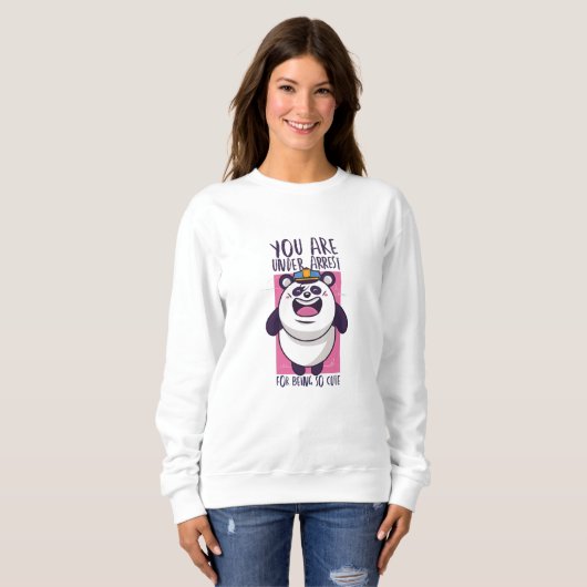 Niedliche Panda-Polizei Sweatshirt (Vorne ganz)