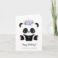 Niedliche Panda-Prinzessin Happy Birthday