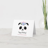 Niedliche Panda-Prinzessin Happy Birthday