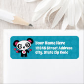 Niedliche Panda-Rücksendeadressen-Aufkleber (Insitu)