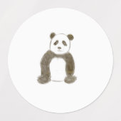 Niedliche Panda-Skizze Etiketten (Design 2)