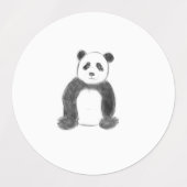 Niedliche Panda-Skizze Etiketten (Design 1)