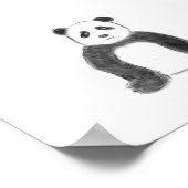 Niedliche Panda-Skizze Poster (Ecke)
