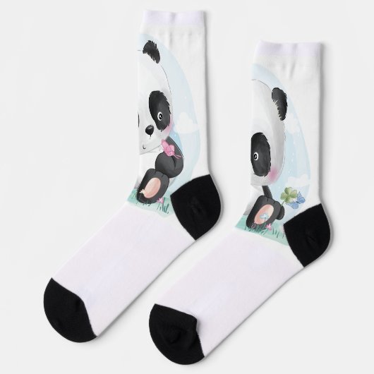 Niedliche Panda-Socken Socken (Linkes Detail)
