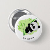 Niedliche Panda-Texttaste Button (Vorne & Hinten)
