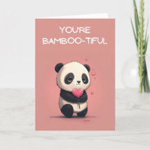 Niedliche Panda Valentine-Tageskarte
