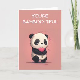Niedliche Panda Valentine-Tageskarte Dankeskarte