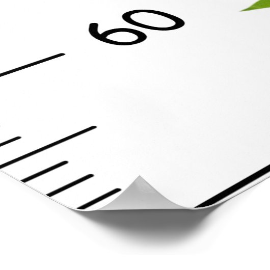 Niedliche Panda-Wachstumstabelle Poster (Ecke)