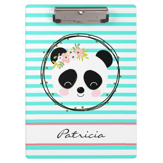 Niedliche Panda-Zwischenablage Klemmbrett (Vorderseite)