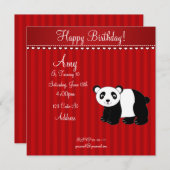 Niedliche Pandaeinladung Einladung (Vorne/Hinten)