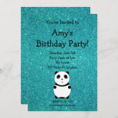 Niedliche Pandageburtstagseinladung Einladung (Vorne/Hinten)